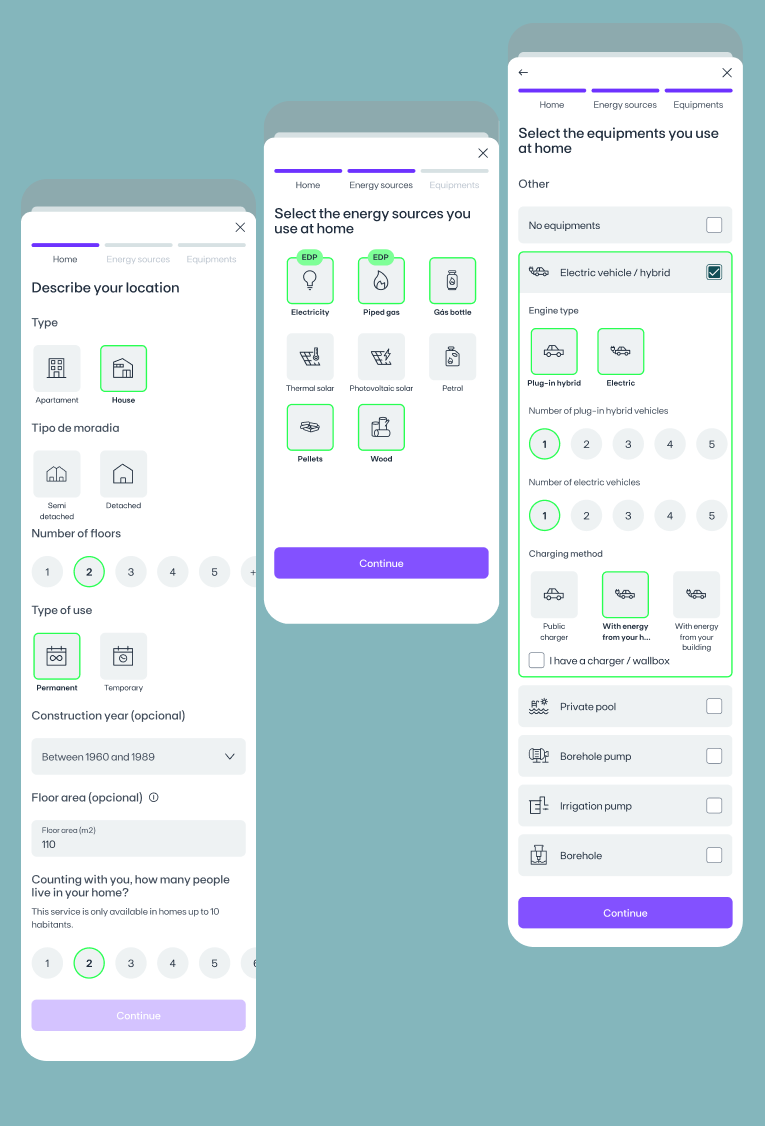 Grow — Energy Efficiency Journey screens